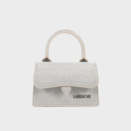 Mini bag a mano PAIGE MINI LE - PLATINO