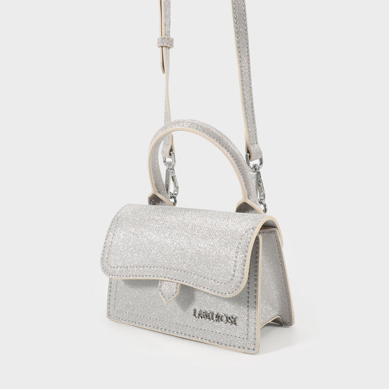 Mini bag a mano PAIGE MINI LE - PLATINO