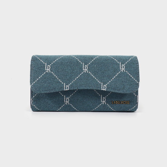 Portafoglio NEW MONOGRAM WALLET MAXI - BLUE JEANS