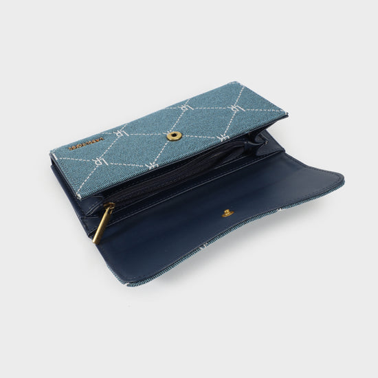 Portafoglio NEW MONOGRAM WALLET MAXI - BLUE JEANS