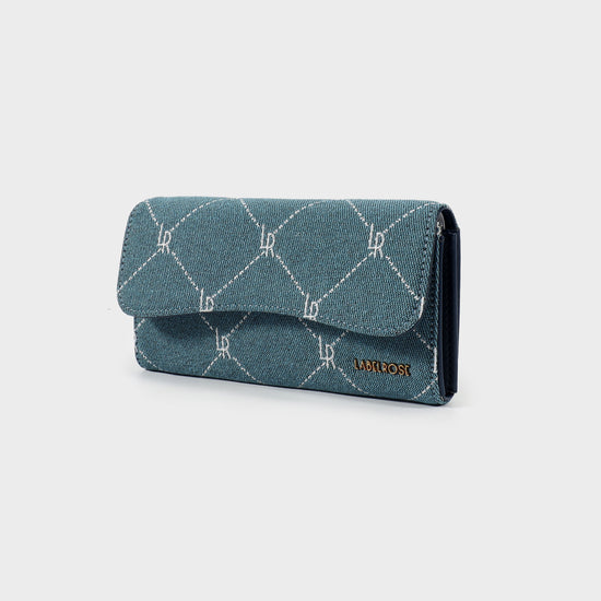 Portafoglio NEW MONOGRAM WALLET MAXI - BLUE JEANS