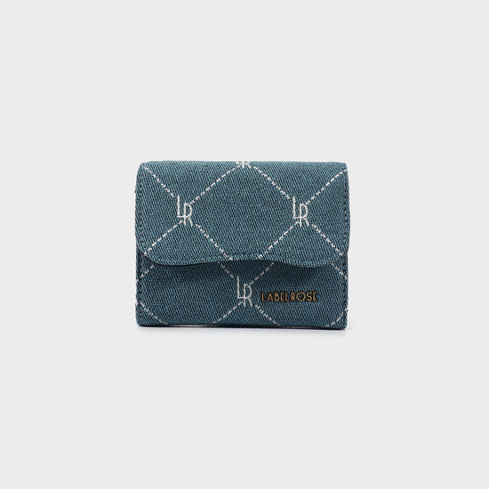 Portafoglio NEW MONOGRAM WALLET SMALL - BLUE JEANS