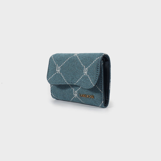 Portafoglio NEW MONOGRAM WALLET SMALL - BLUE JEANS