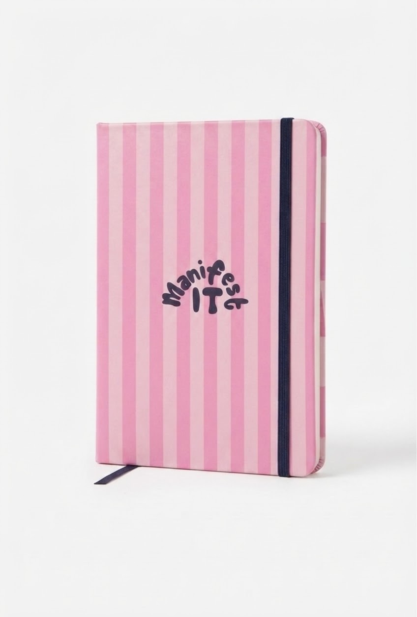 Notebook back to reality - MANIFEST IT PINK