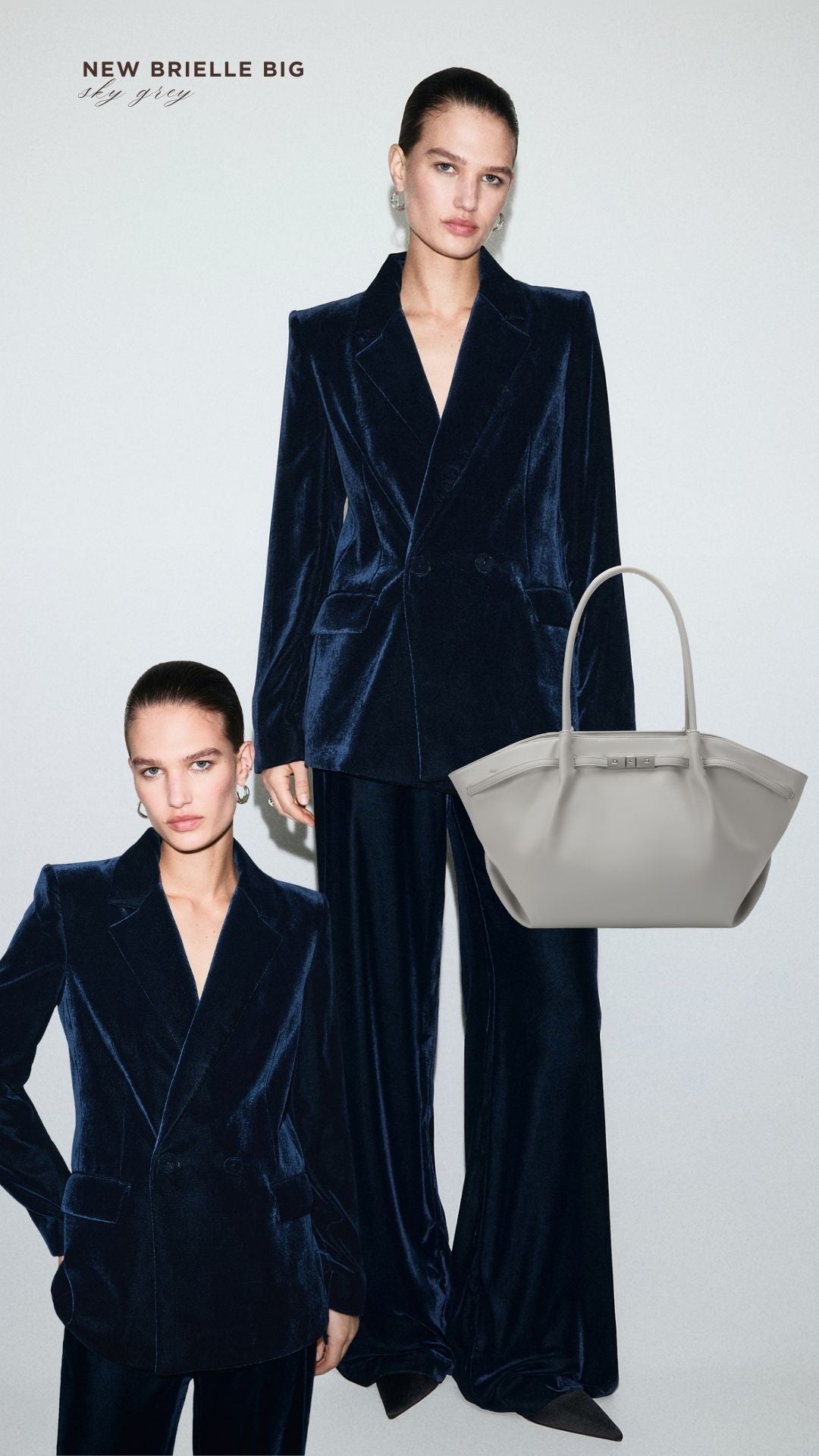 Borsa a spalla NEW BRIELLE BIG - SKY GREY