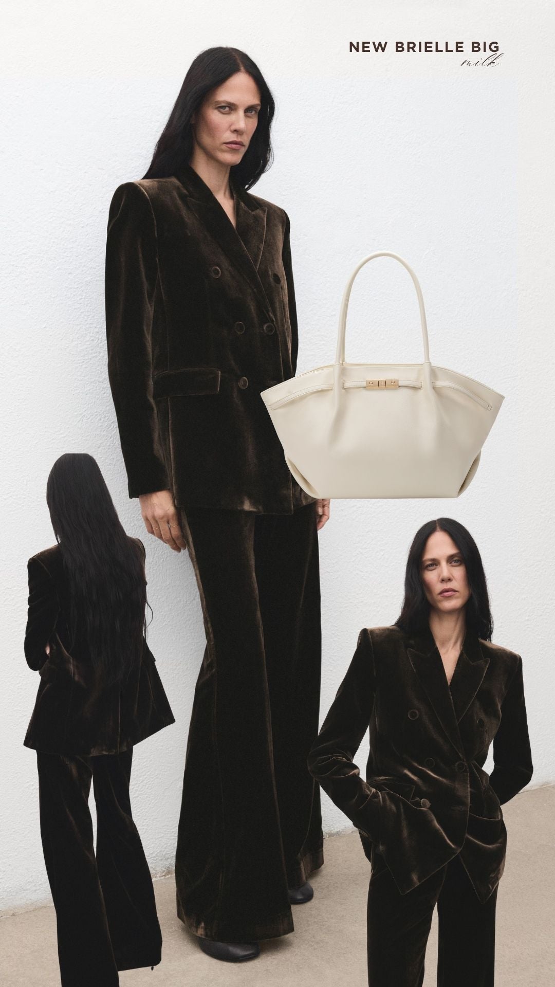 Borsa a spalla NEW BRIELLE BIG - MILK