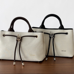 Borsa a mano MEGAN CANVAS - BLACK COCONUT