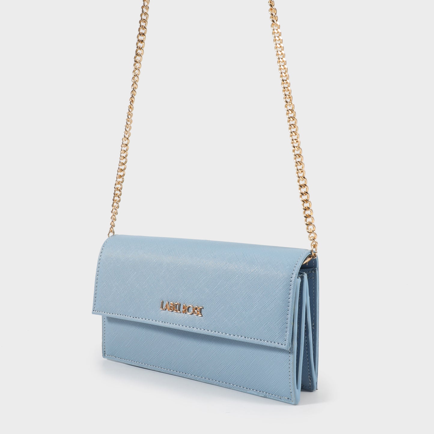 Pochette WALLET ON CHAIN - CELESTE