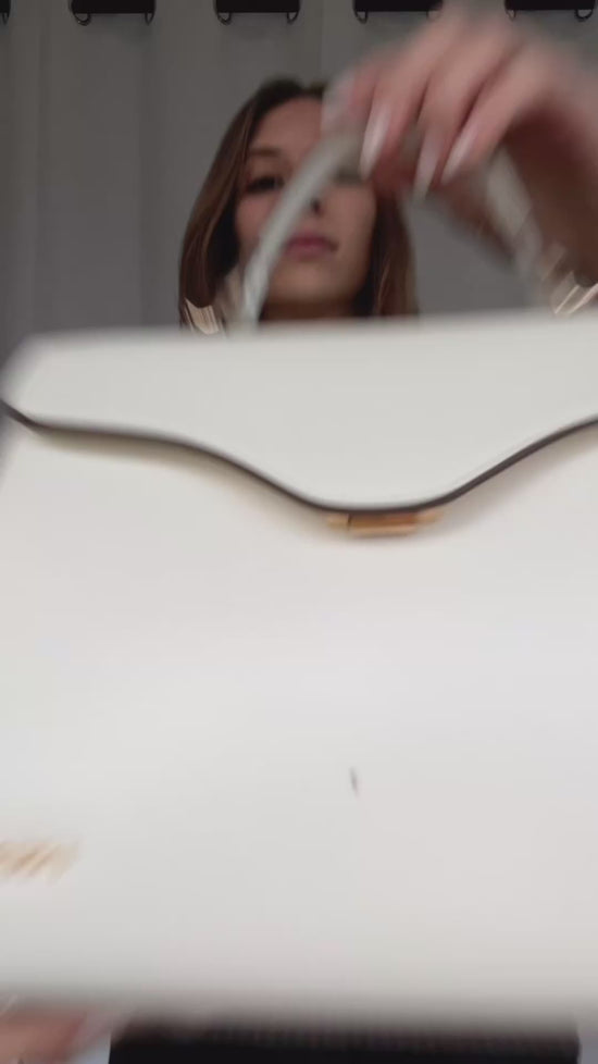 Cargar y reproducir el video en el visor de la galería, Borsa a tracolla ISABEL - WHITE
