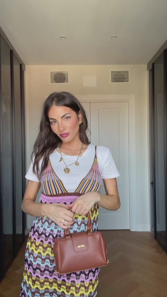 Carica e guarda video nella visualizzazione della galleria, Borsa a mano CASSIDY - BROWN
