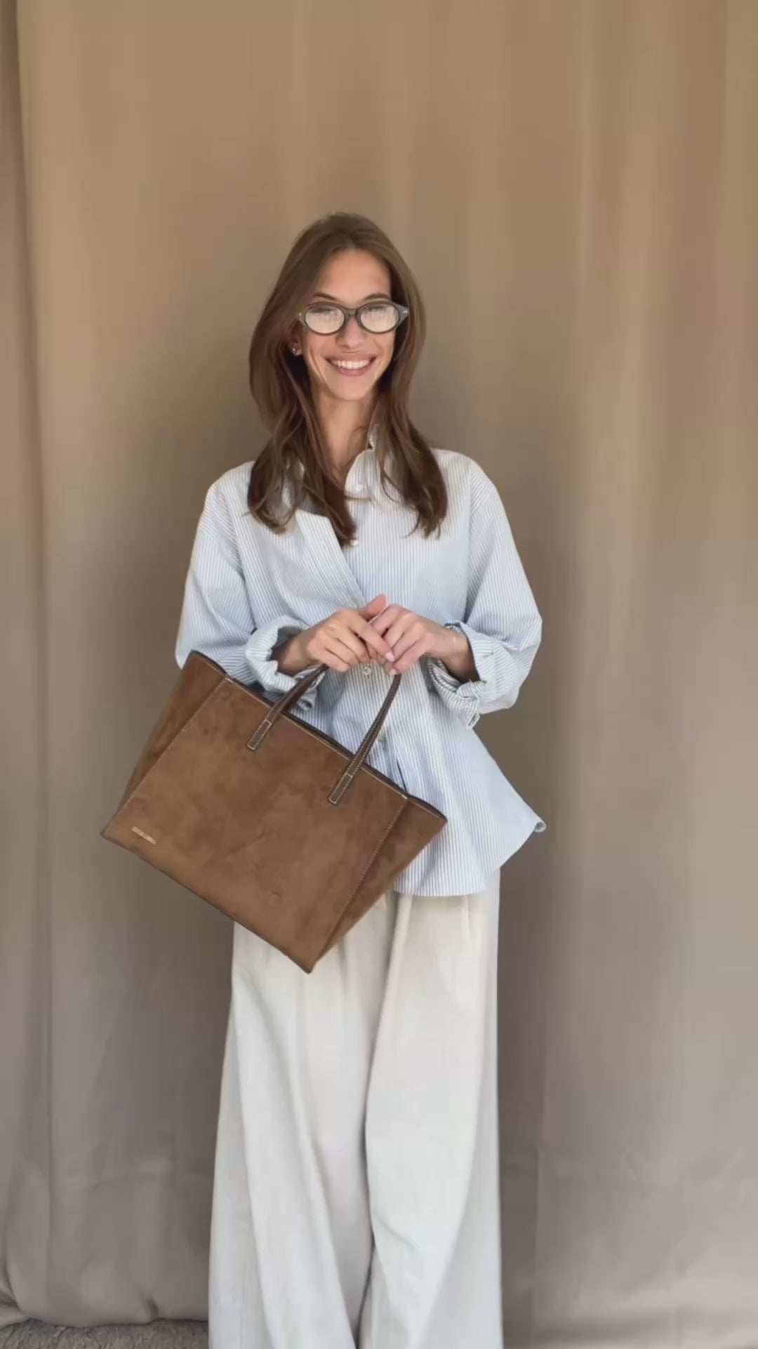Load and play video in Gallery viewer, MELISSA FAUX SUEDE Handbag - BISCUIT
