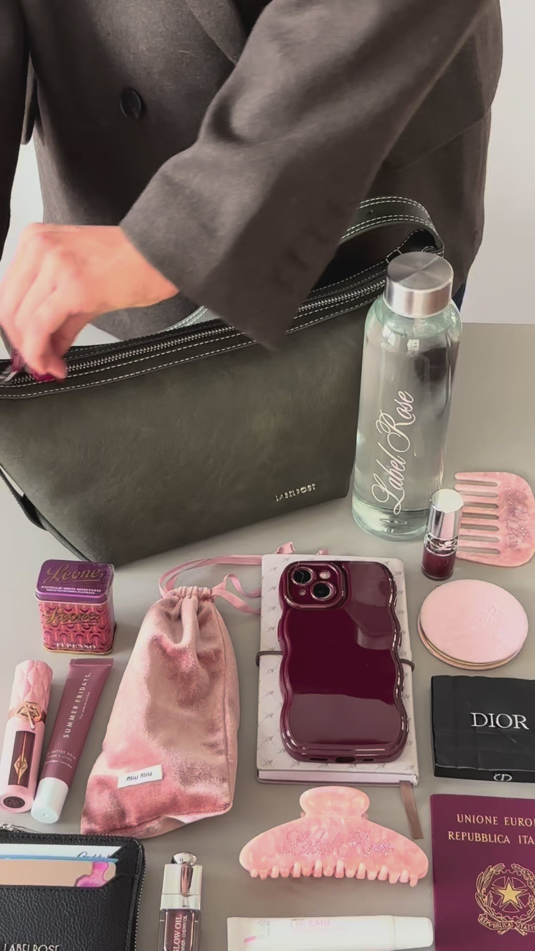 Cargar y reproducir el video en el visor de la galería, Borsa a spalla DANI- BEIGE
