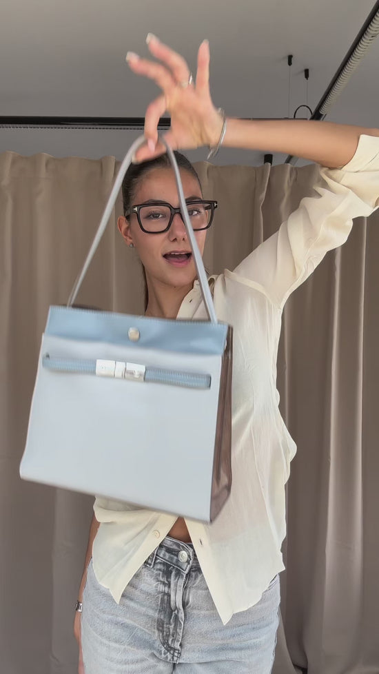 Cargar y reproducir el video en el visor de la galería, Borsa a spalla GRACE 5.0 - LIGHT BLUE
