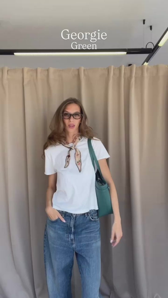 Carica e guarda video nella visualizzazione della galleria, Borsa a spalla Georgie - GREEN
