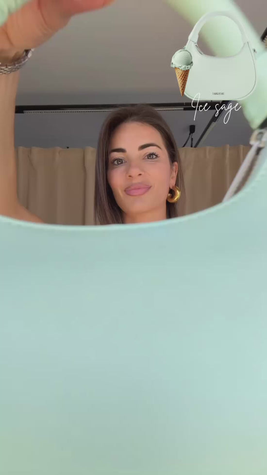 Carica e guarda video nella visualizzazione della galleria, Mini bag a mano LADY - ICY SAGE
