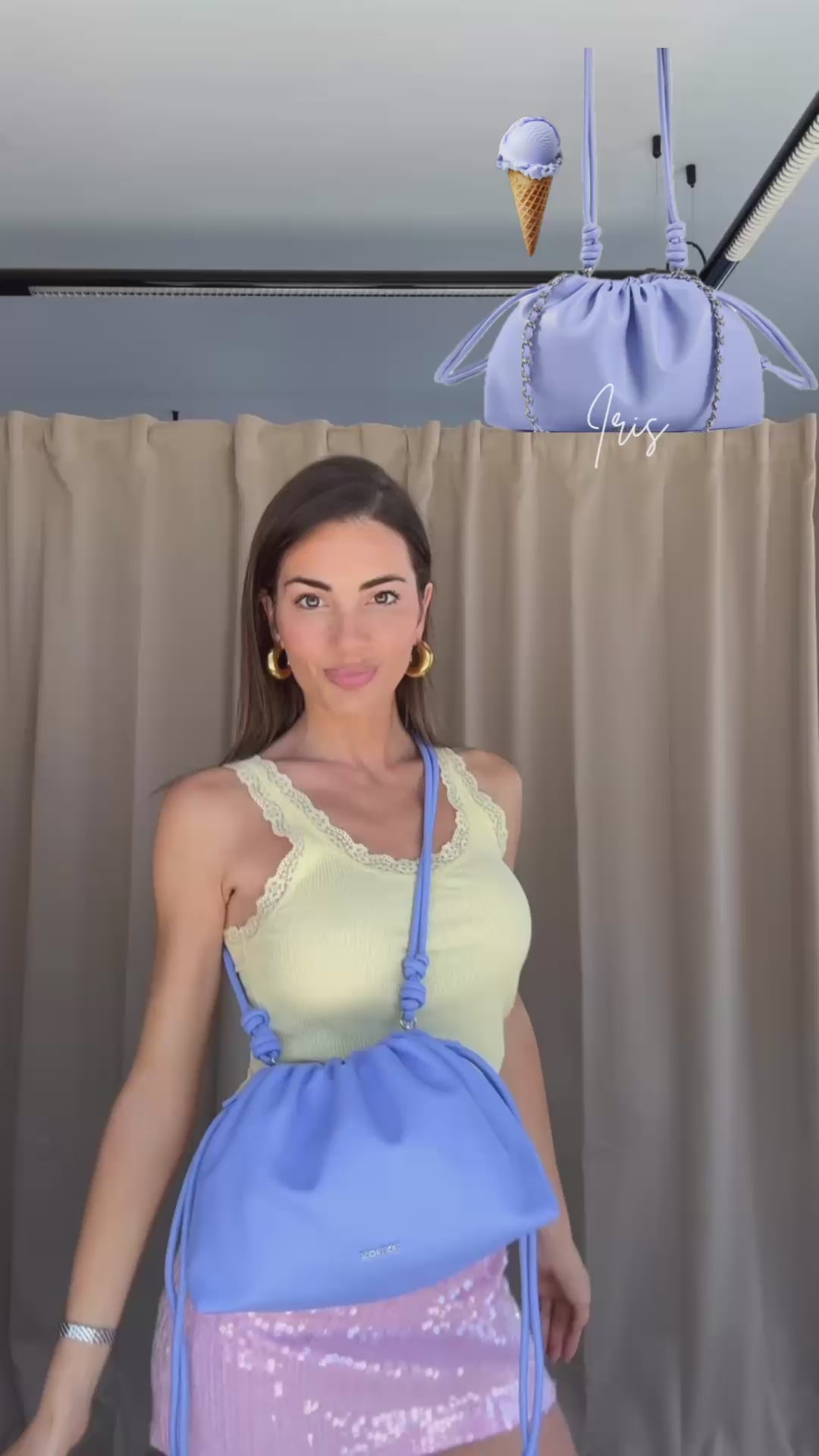 Carica e guarda video nella visualizzazione della galleria, Borsa a tracolla JUDY - IRIS
