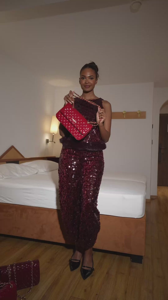 Carica e guarda video nella visualizzazione della galleria, Borsa a spalla KATE BIG - VELVET
