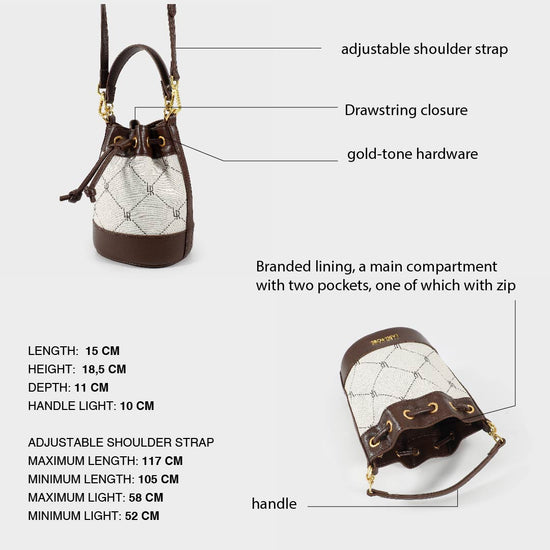 NEW MONOGRAM BUCKET Bucket Bag - BROWN