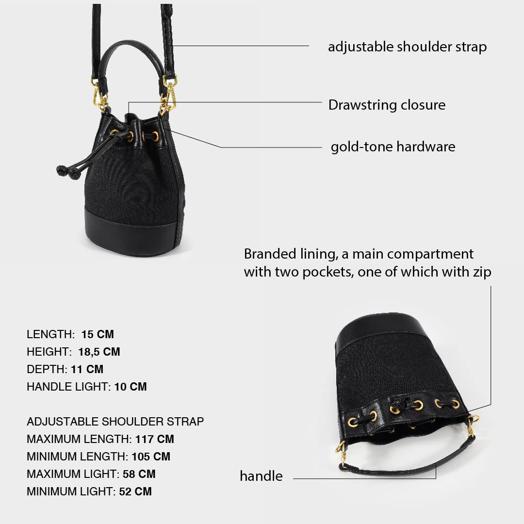 NEW MONOGRAM BUCKET Bucket Bag - BLACK