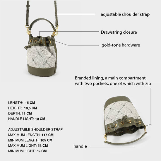 NEW MONOGRAM BUCKET Bucket Bag - GREEN