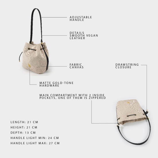 Borsa a secchiello WILLOW - NERO