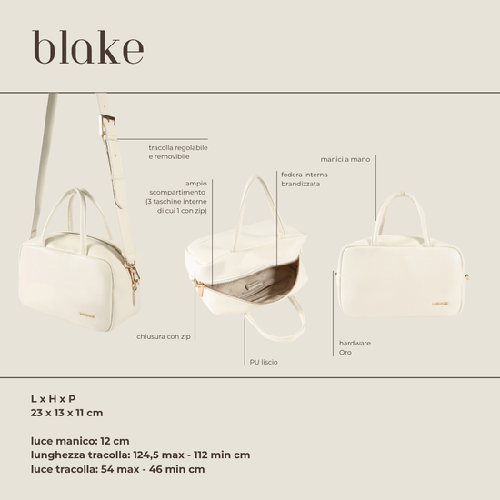 Bolso baúl BLAKE - CREAM