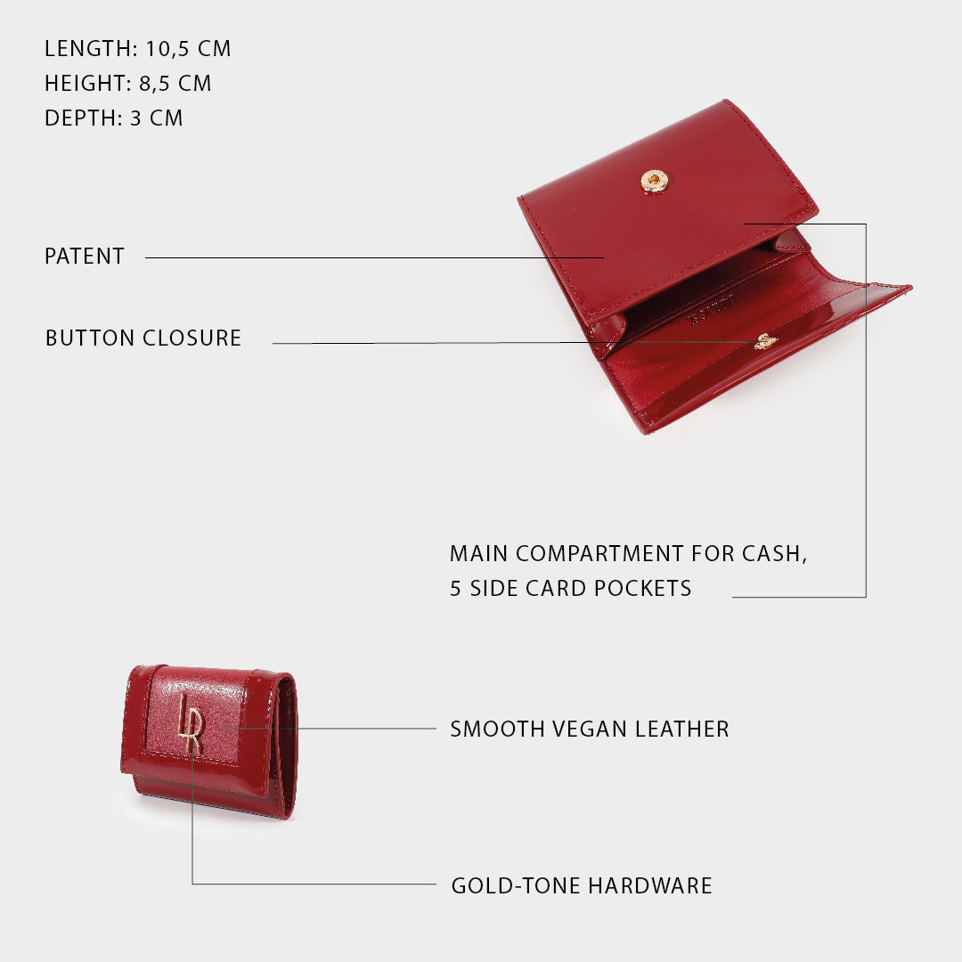 Portafoglio AMBER WALLET - ROSSO SCURO