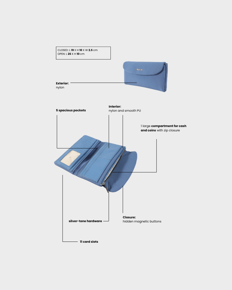Portafoglio MOMMY WALLET - BABY BLUE