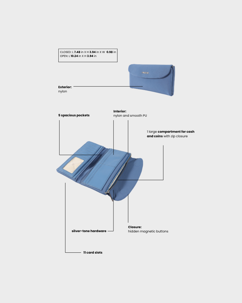 Portafoglio MOMMY WALLET - BABY BLUE