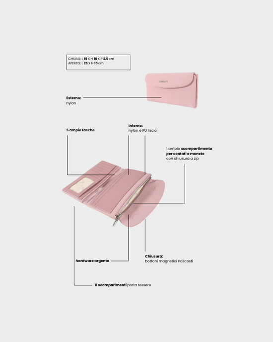 Billetera MOMMY WALLET - ROSA BEBÉ