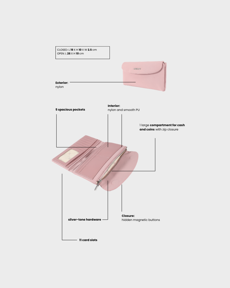 MOMMY WALLET - BABY PINK