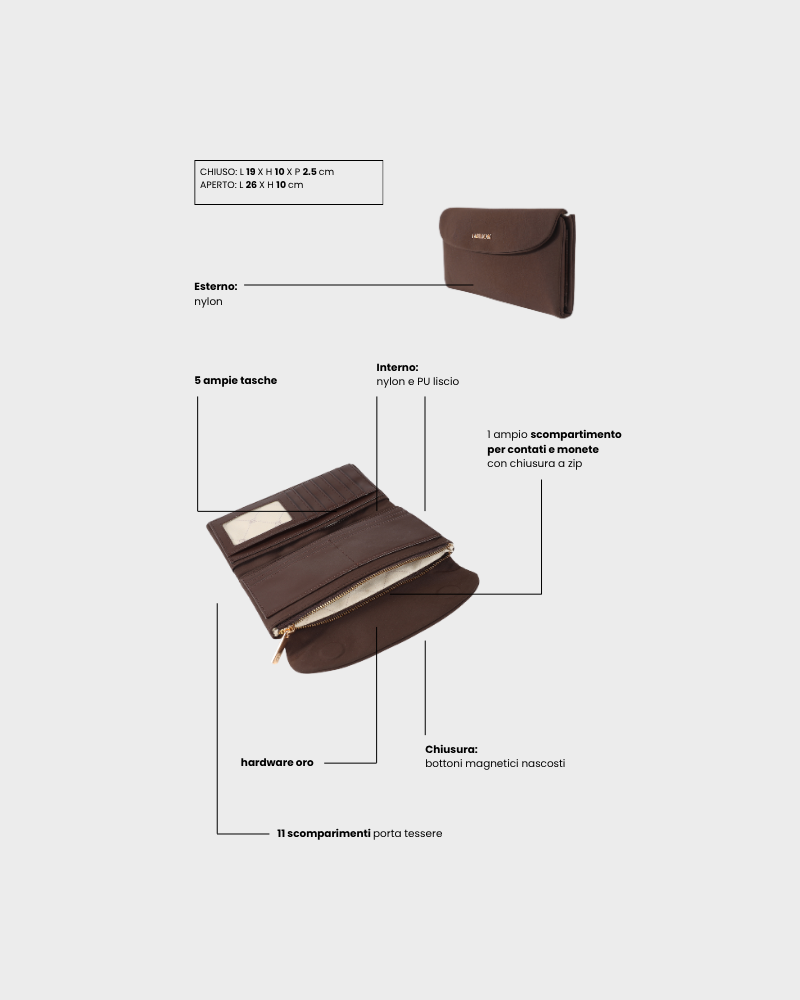 Portafoglio MOMMY WALLET - BROWN TEDDY
