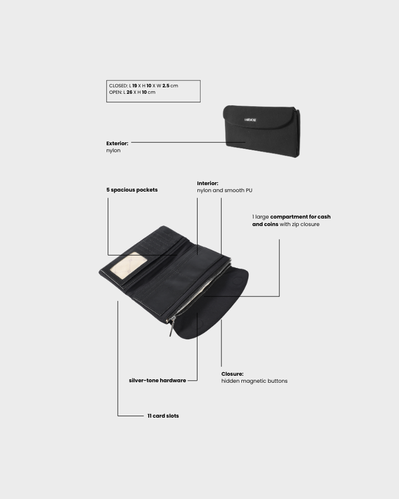 Portafoglio MOMMY WALLET - BLACK MOON SILVER