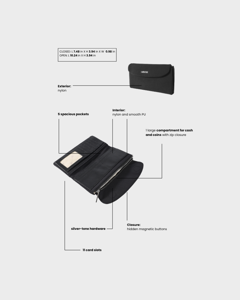 Portafoglio MOMMY WALLET - BLACK MOON SILVER
