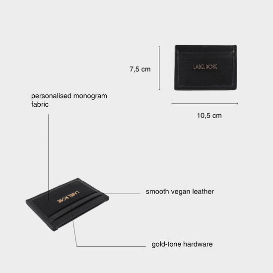 NEW MONOGRAM CARD WALLET - BLACK